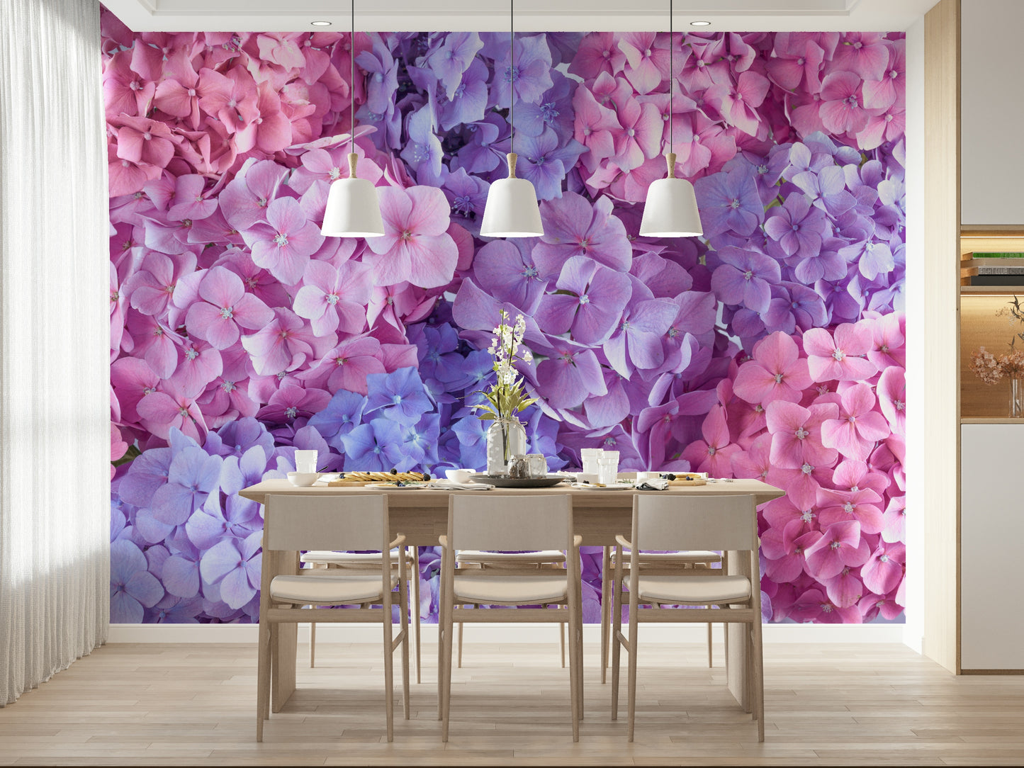 Hydrangea Hues Wall Mural