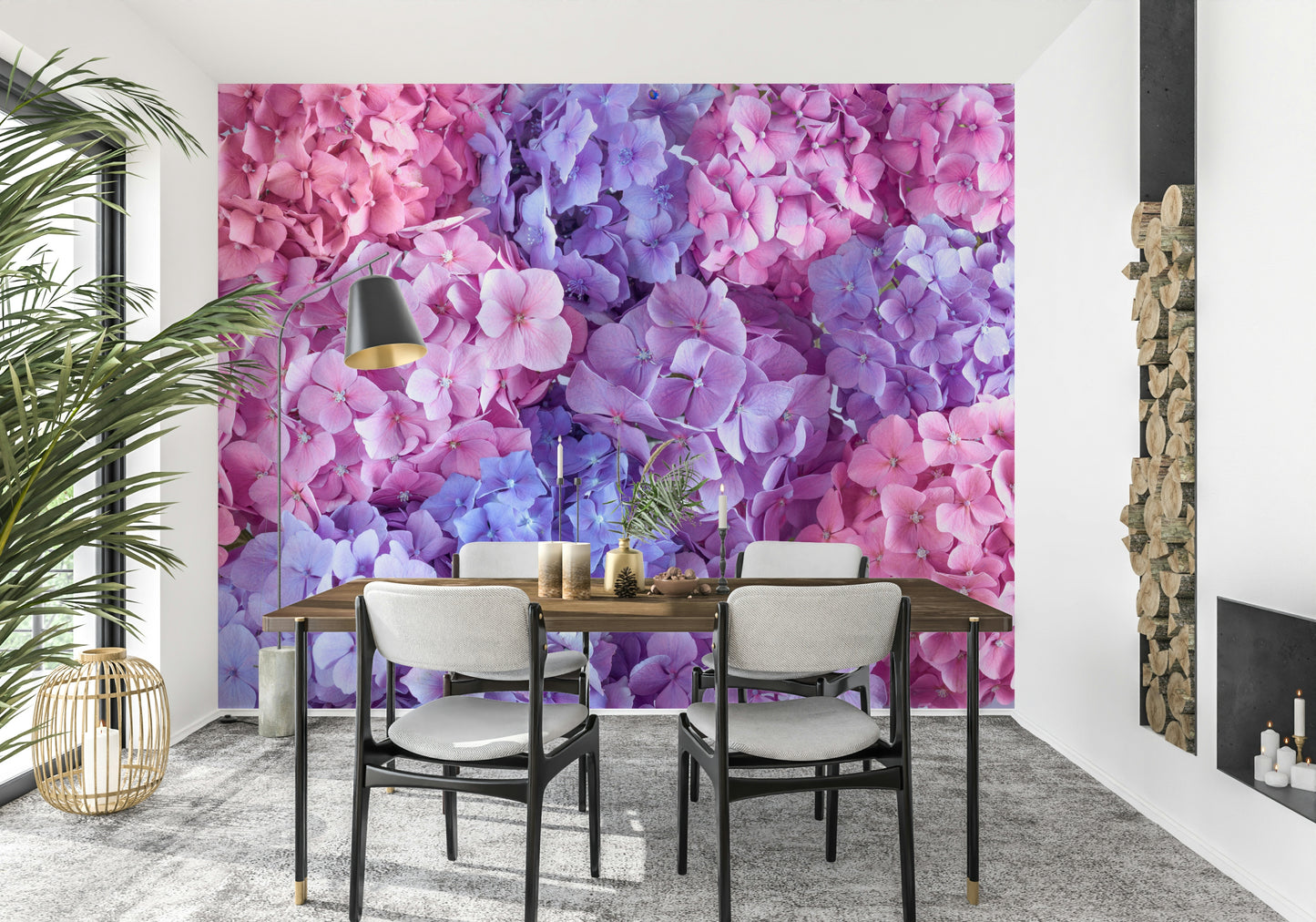 Hydrangea Hues Wall Mural