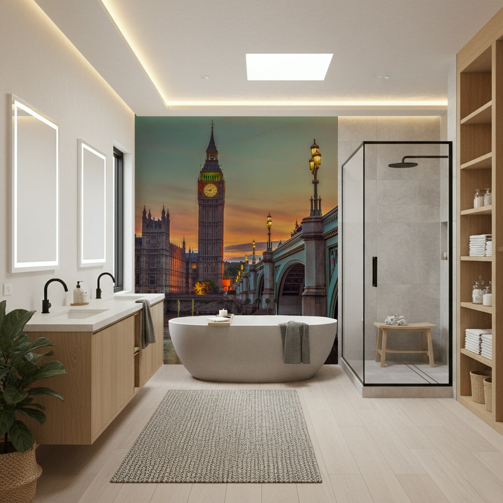 Clock tower Wall Mural