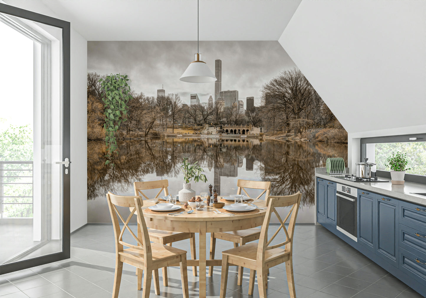 Contrast of Worlds Wall Mural