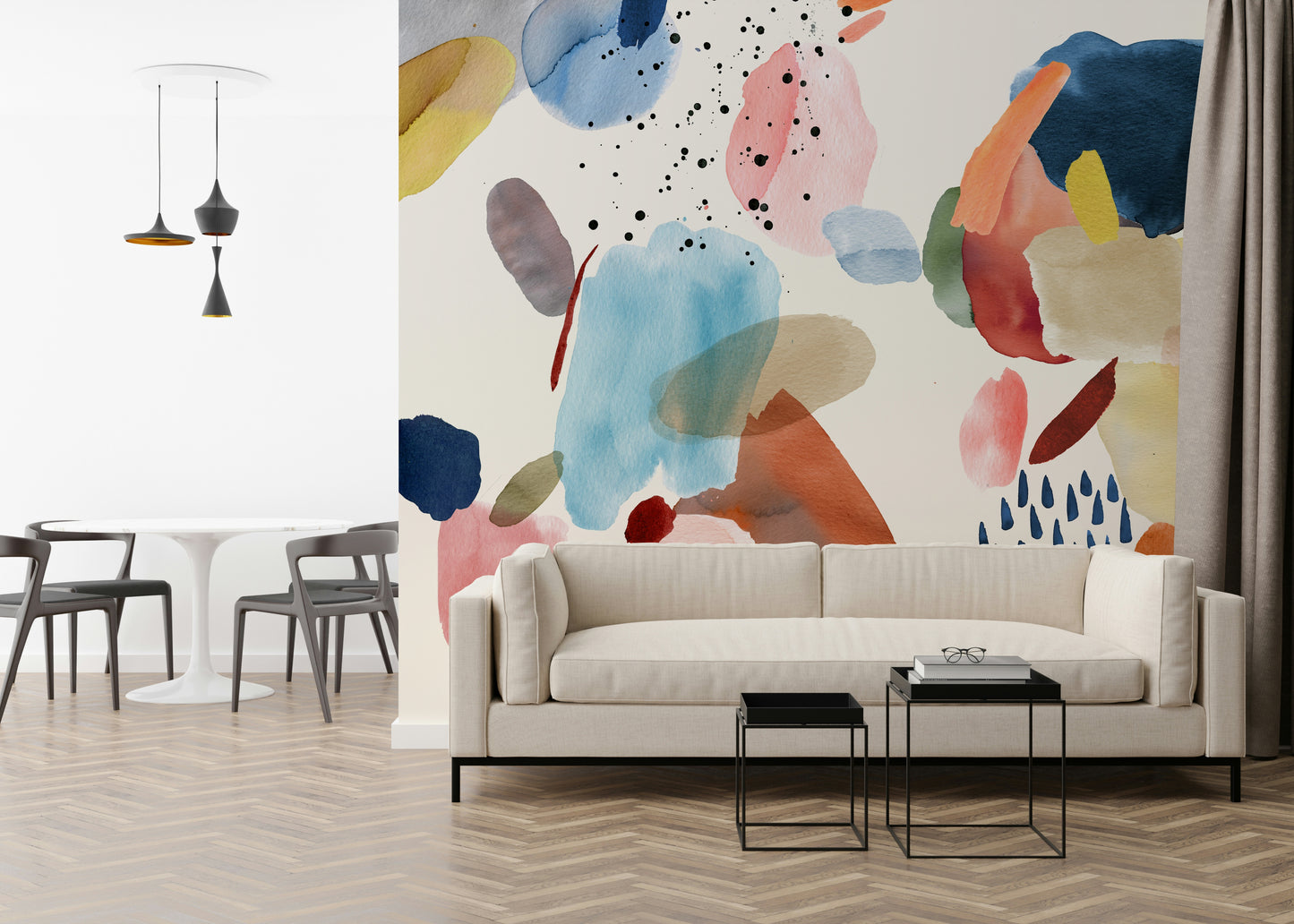 Watercolor Harmony Wall Mural
