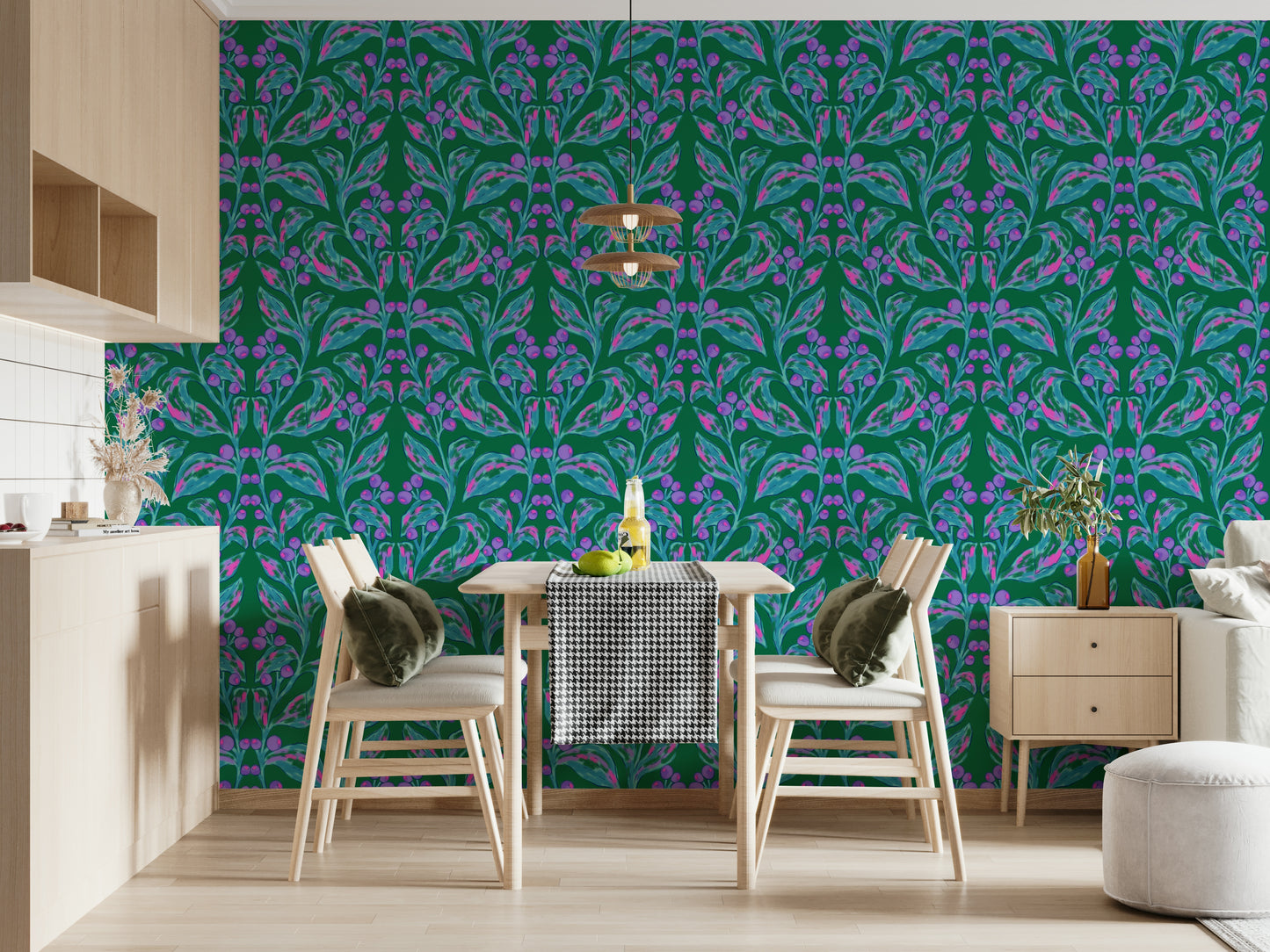 Berry Branch Symphony Wallpaper⁠