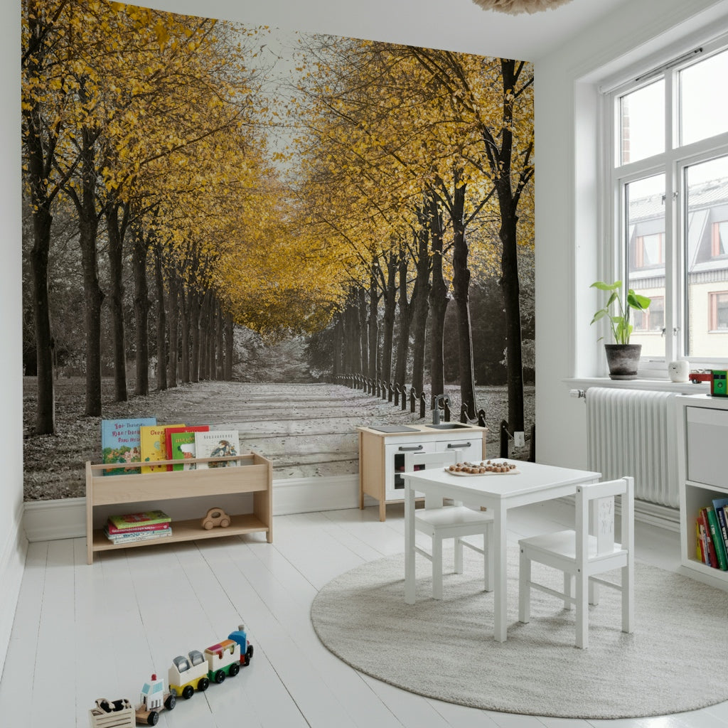 White Gold Wall Mural