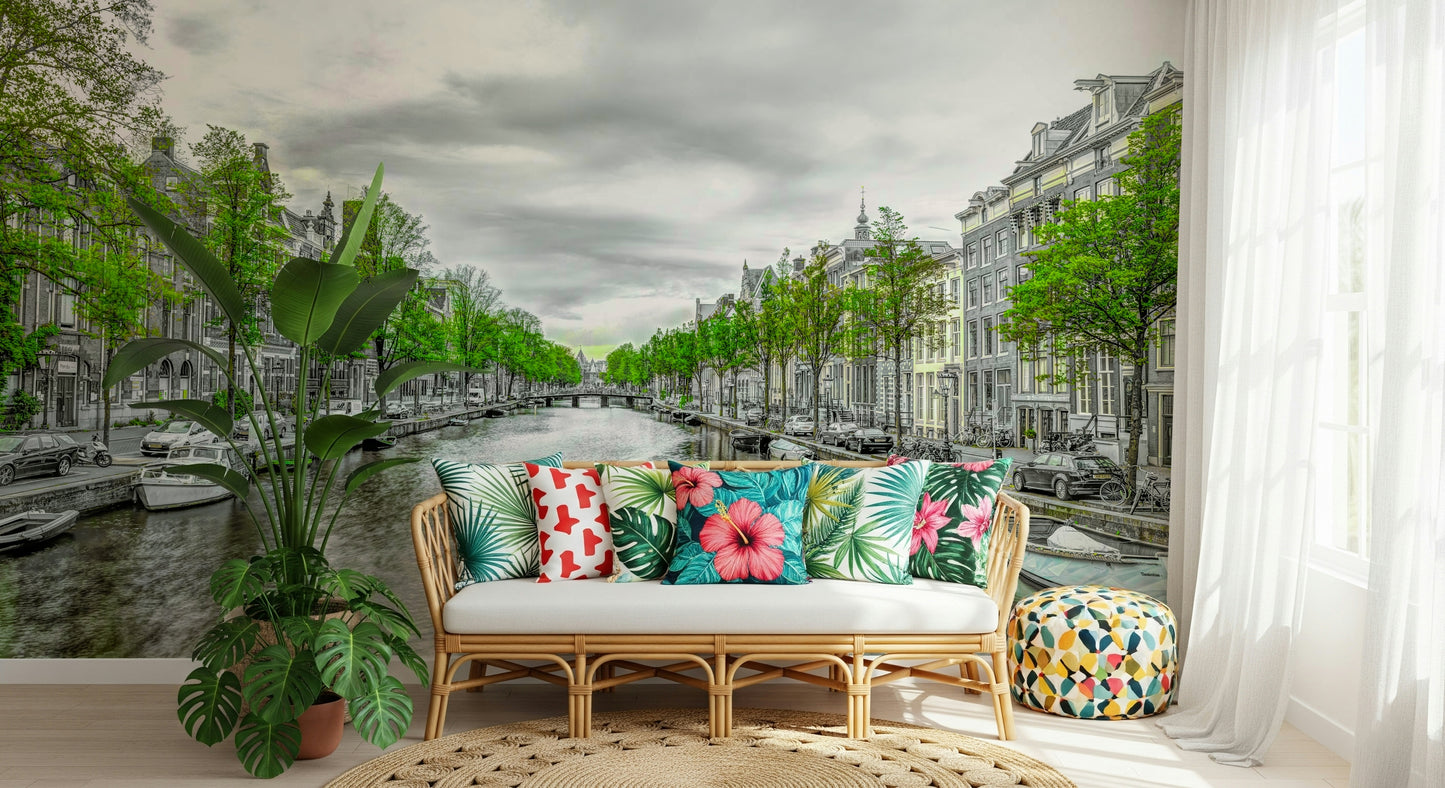 Amsterdam Canal Serenity Wall Mural