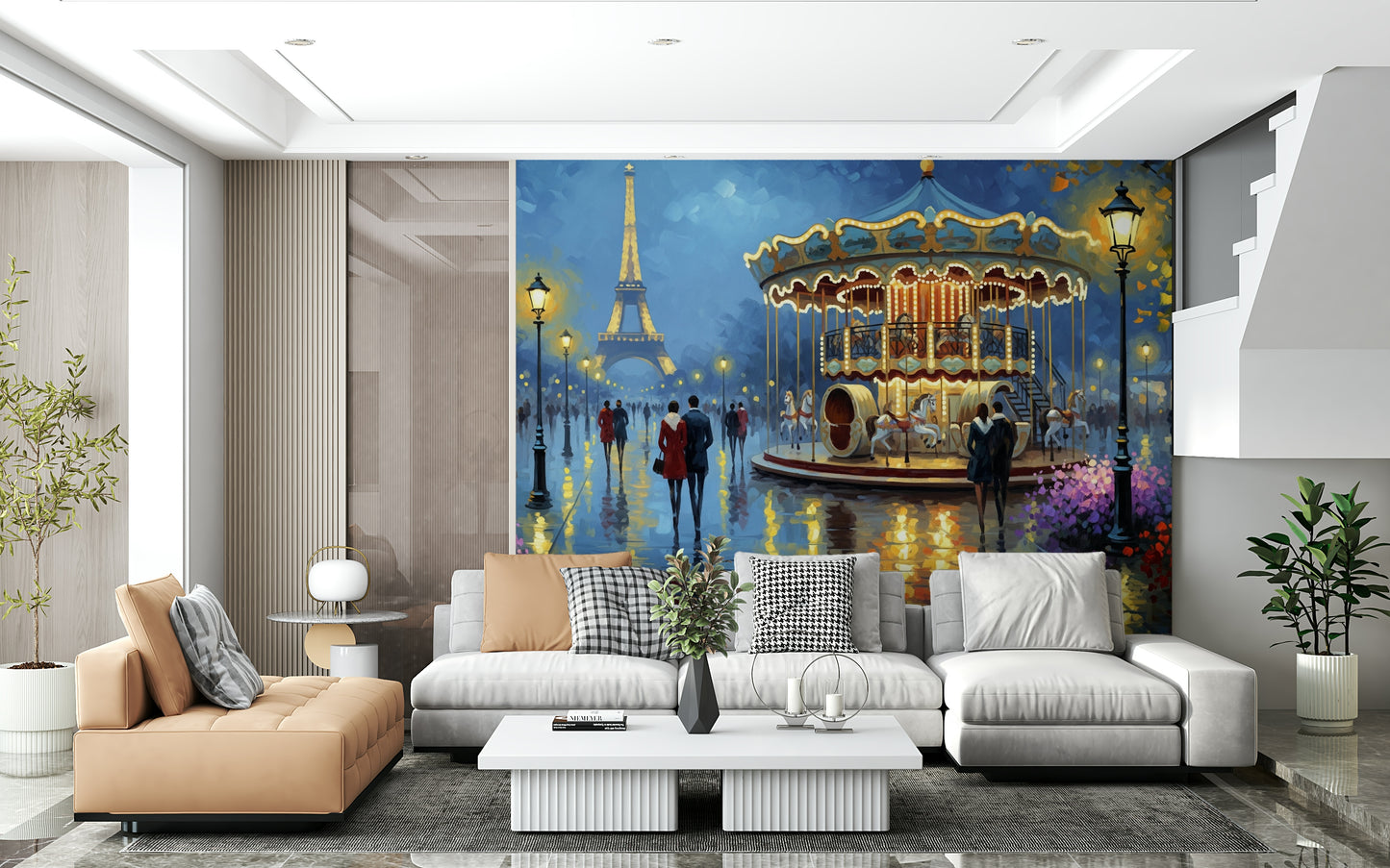 Parisian Carousel Dreams Wall Mural