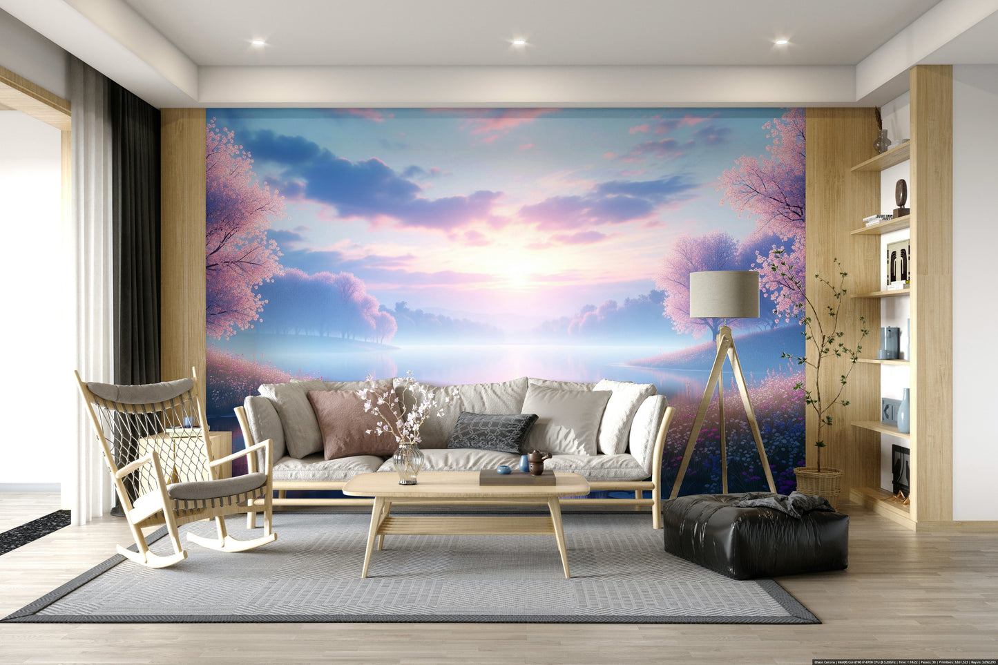 Bloom by the Lake Wall Mural