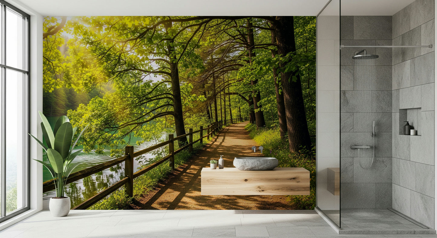 Lake Path Serenity Wall Mural