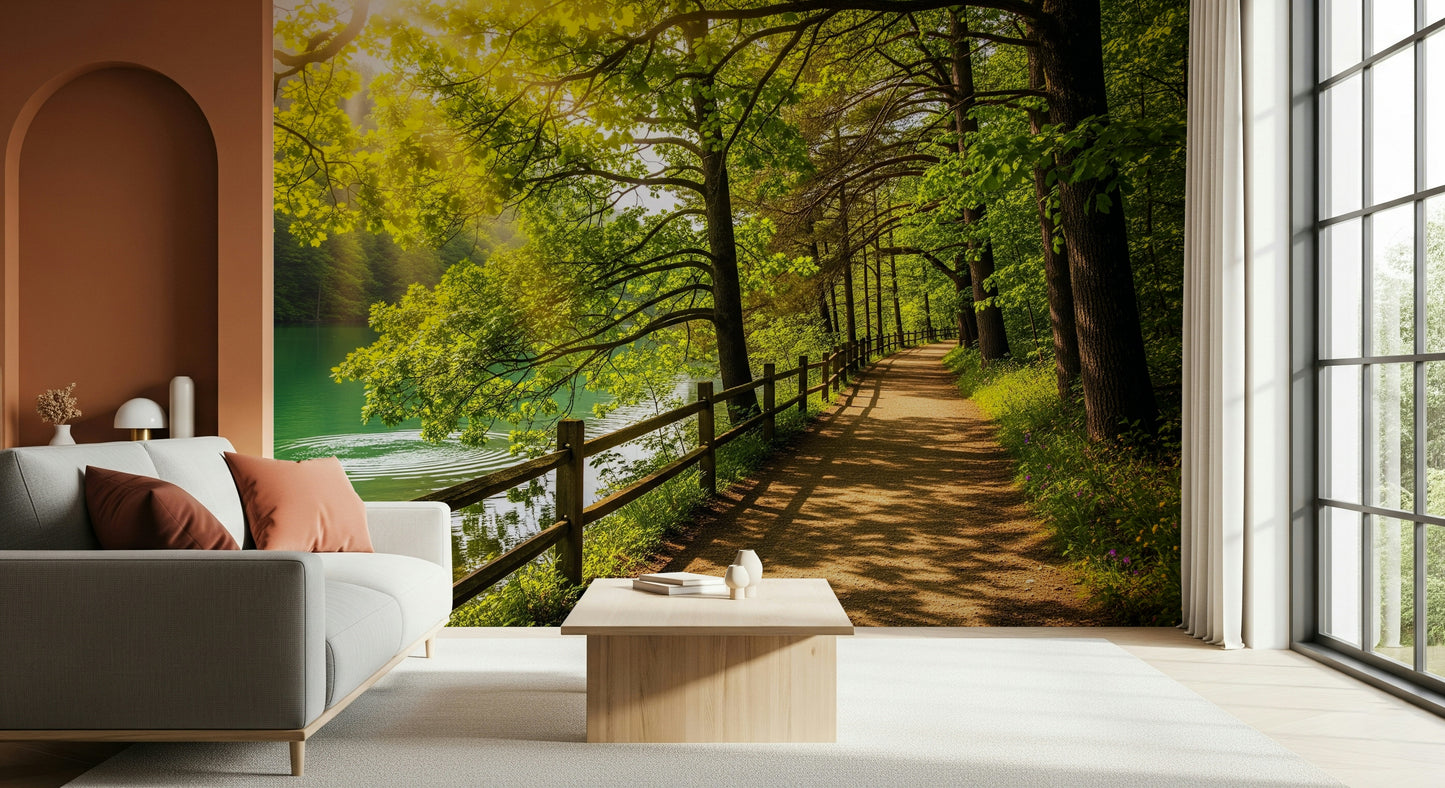 Lake Path Serenity Wall Mural