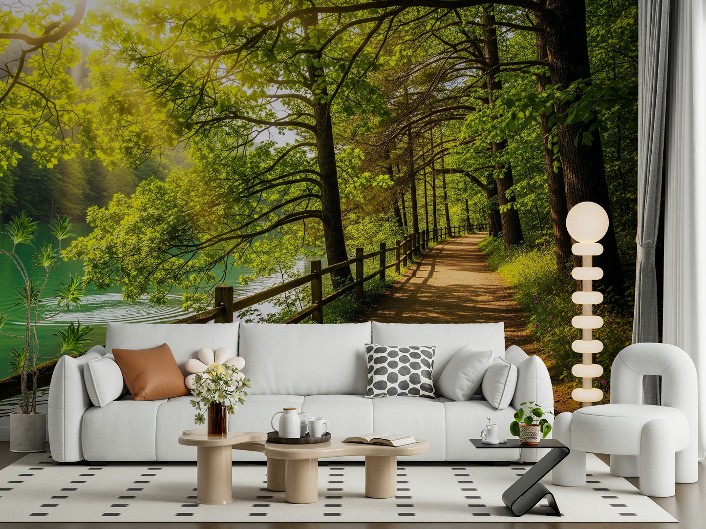 Lake Path Serenity Wall Mural
