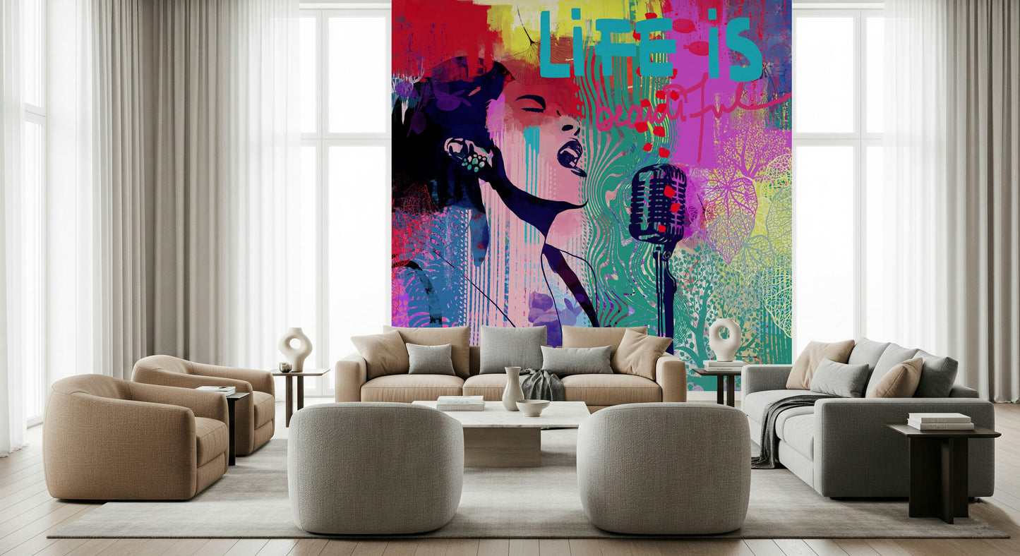 Sunday Blues Wall Mural