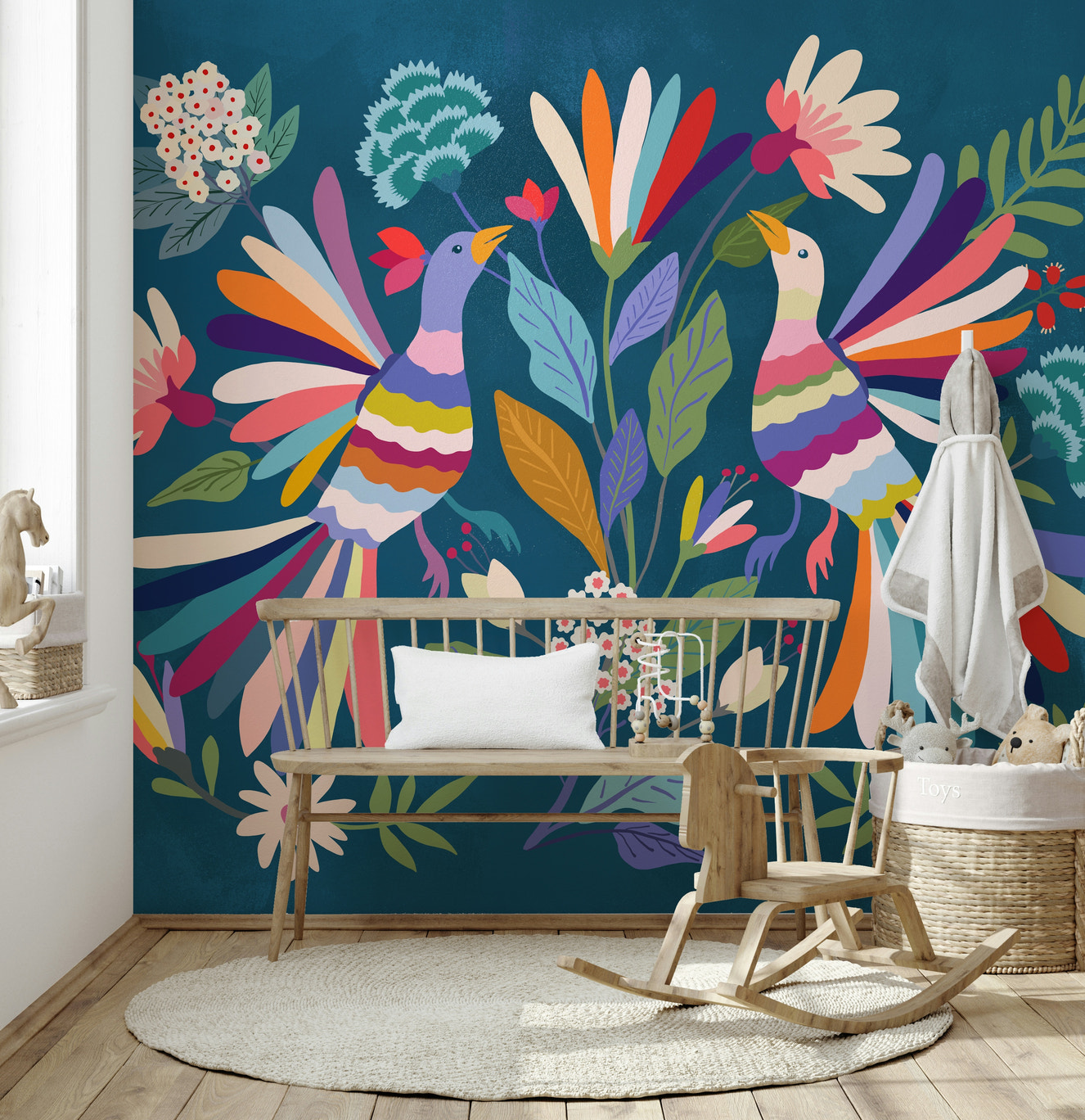 Love Birds Wall Mural