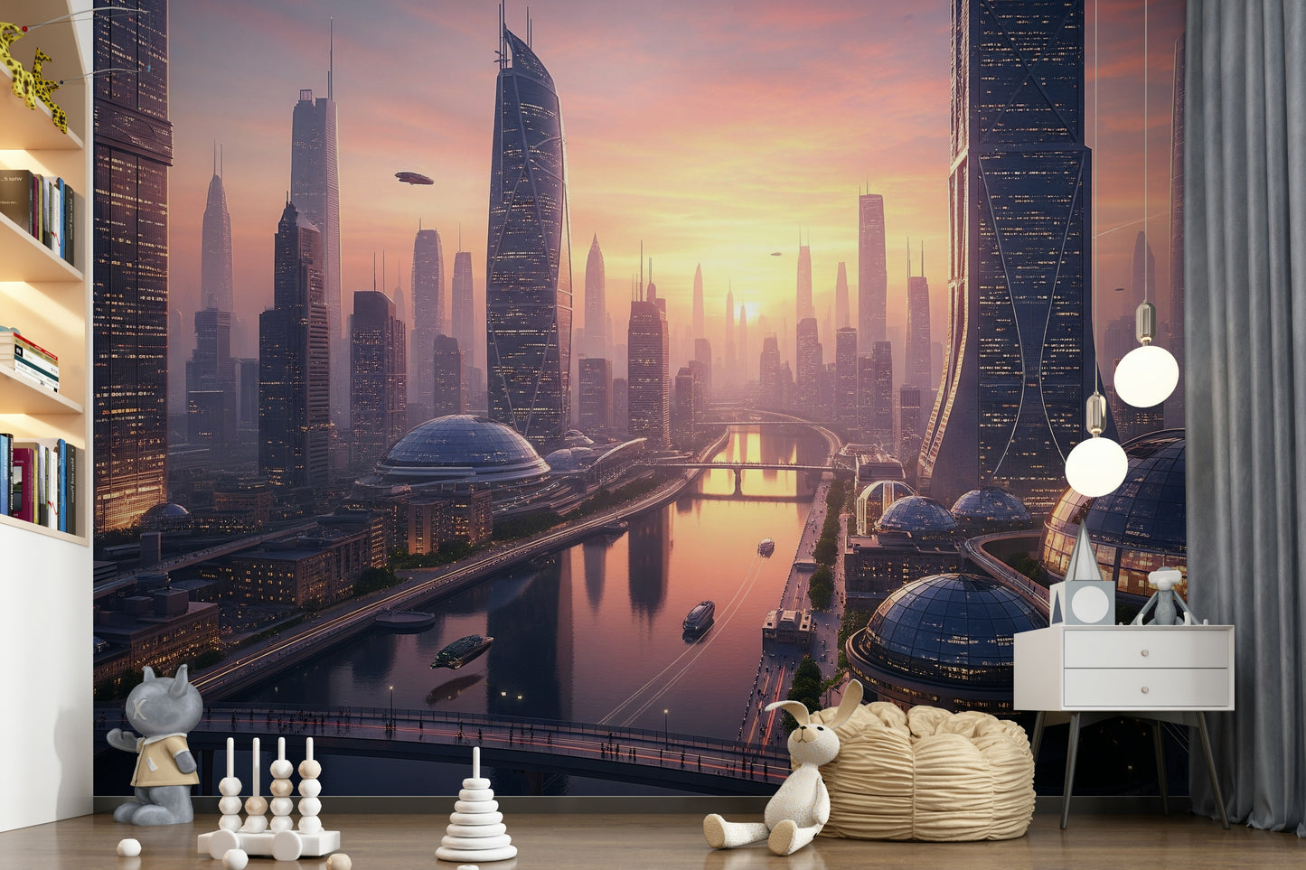 Future Metropolis Wall Mural