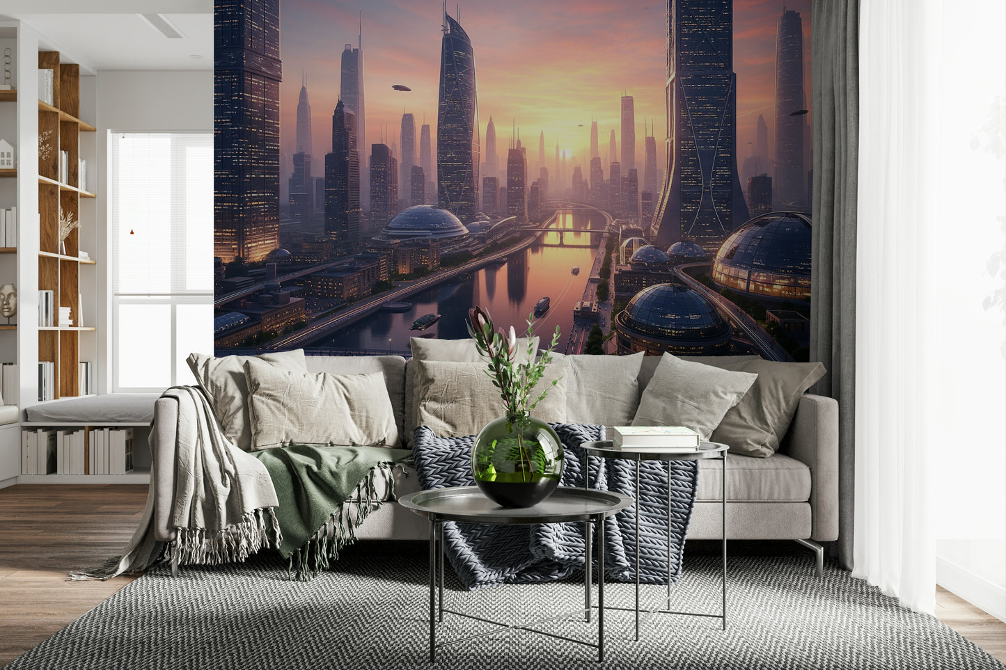 Future Metropolis Wall Mural