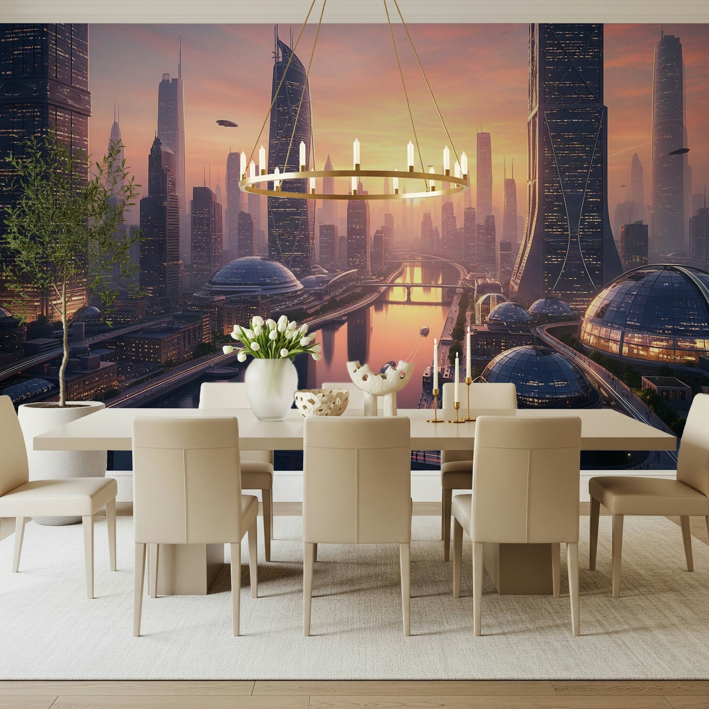 Future Metropolis Wall Mural