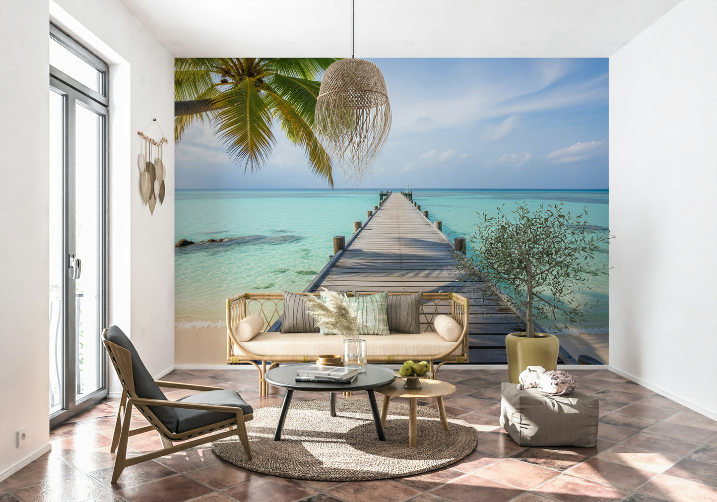 Ocean Pier Dream Wall Mural