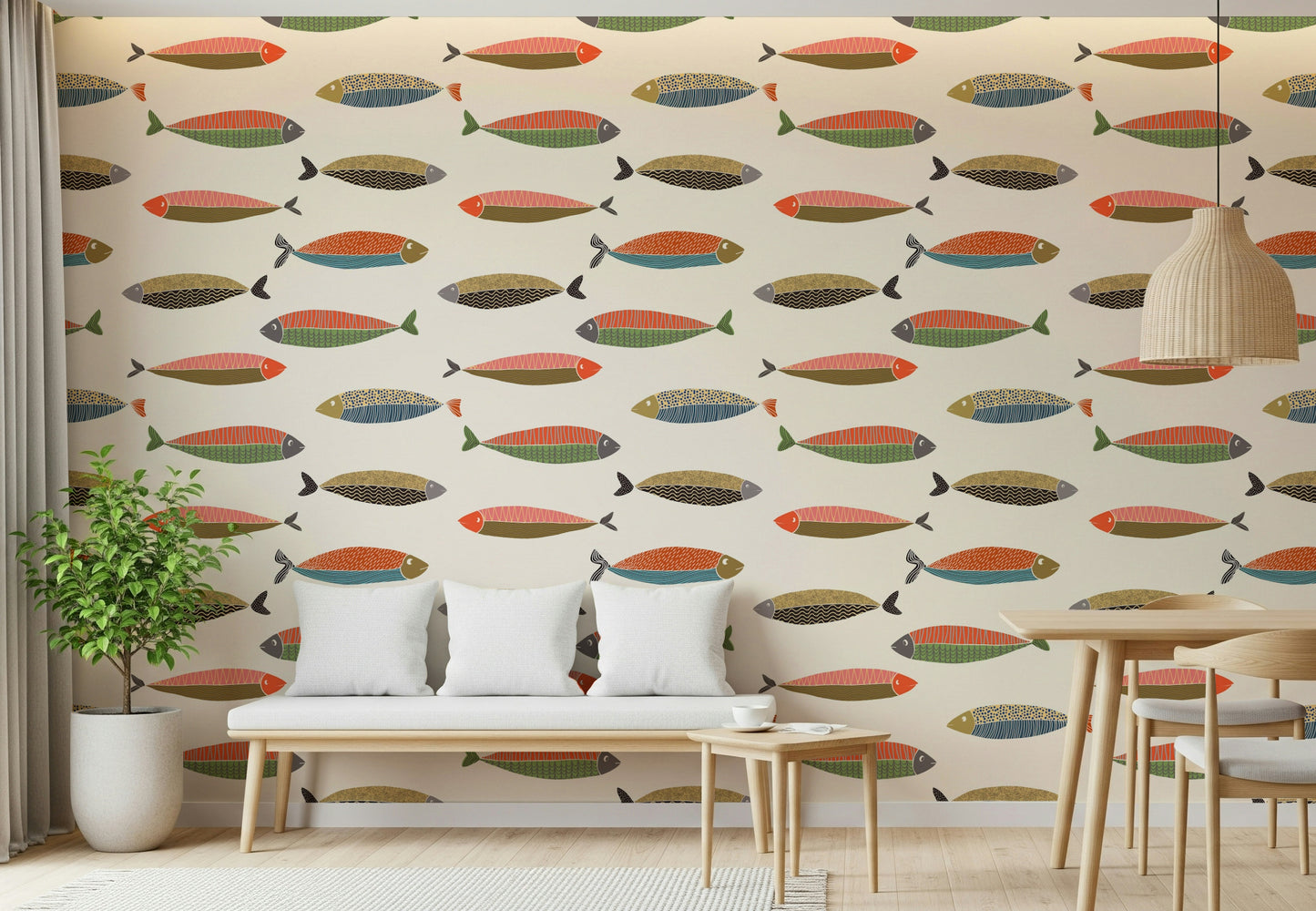 Colorful Fish Parade Wallpaper⁠