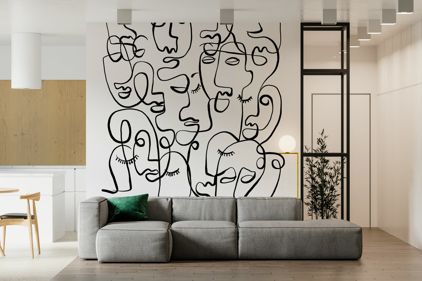 Abstract Portraits Wall Mural