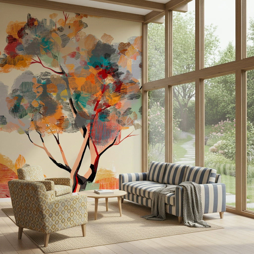 Autumn Tree Wall Mural