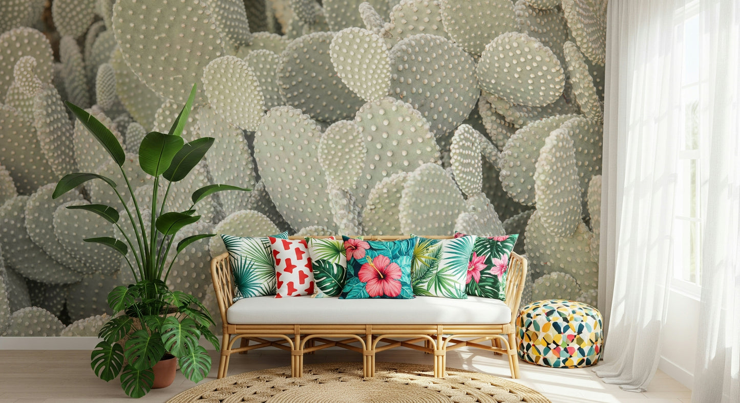 Serene Cactus Cluster Wall Mural