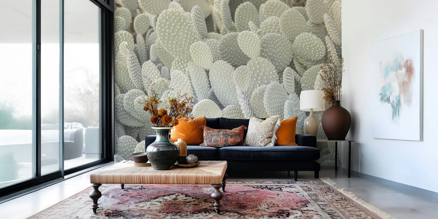 Serene Cactus Cluster Wall Mural