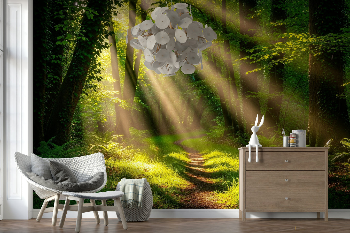 Sunlit Path Wall Mural