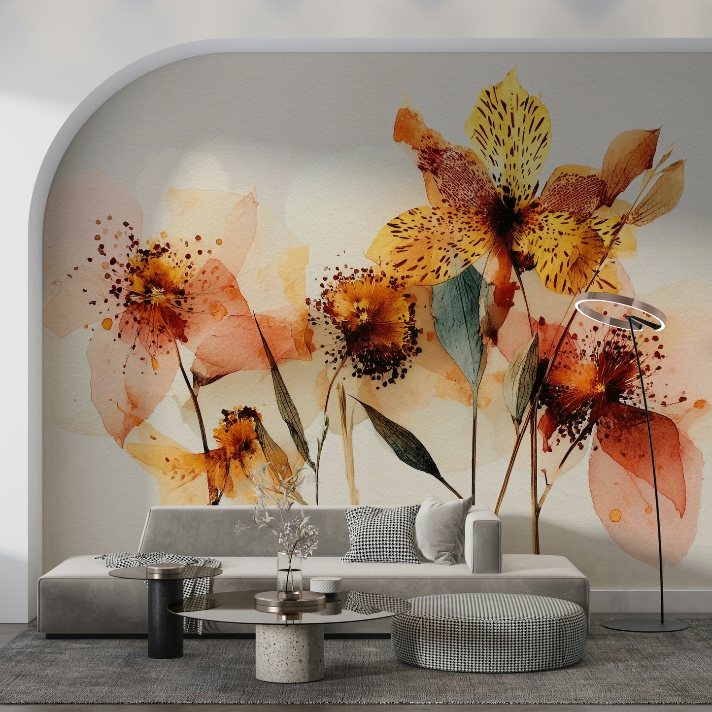 Watercolor Bloom Wall Mural