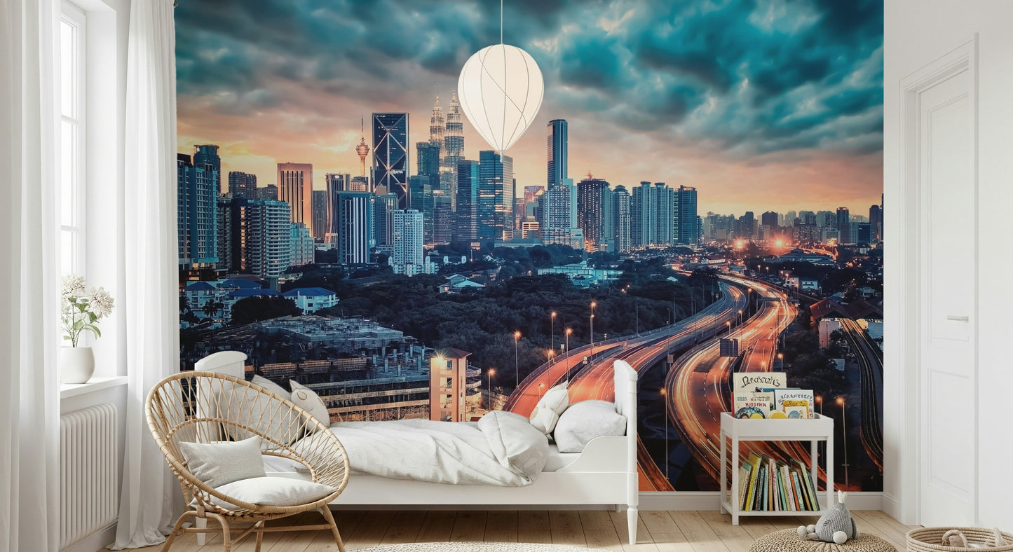 Cityscape Dawn Wall Mural