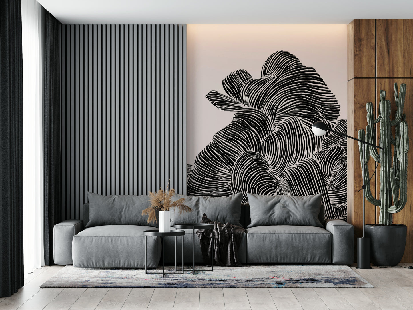 Linear Wall Mural