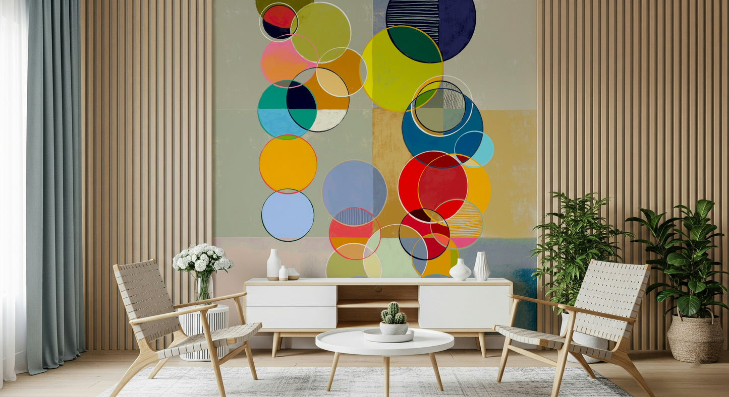 Chromatic Circles Wall Mural
