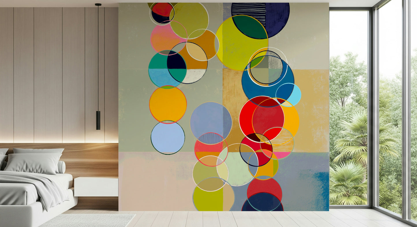Chromatic Circles Wall Mural