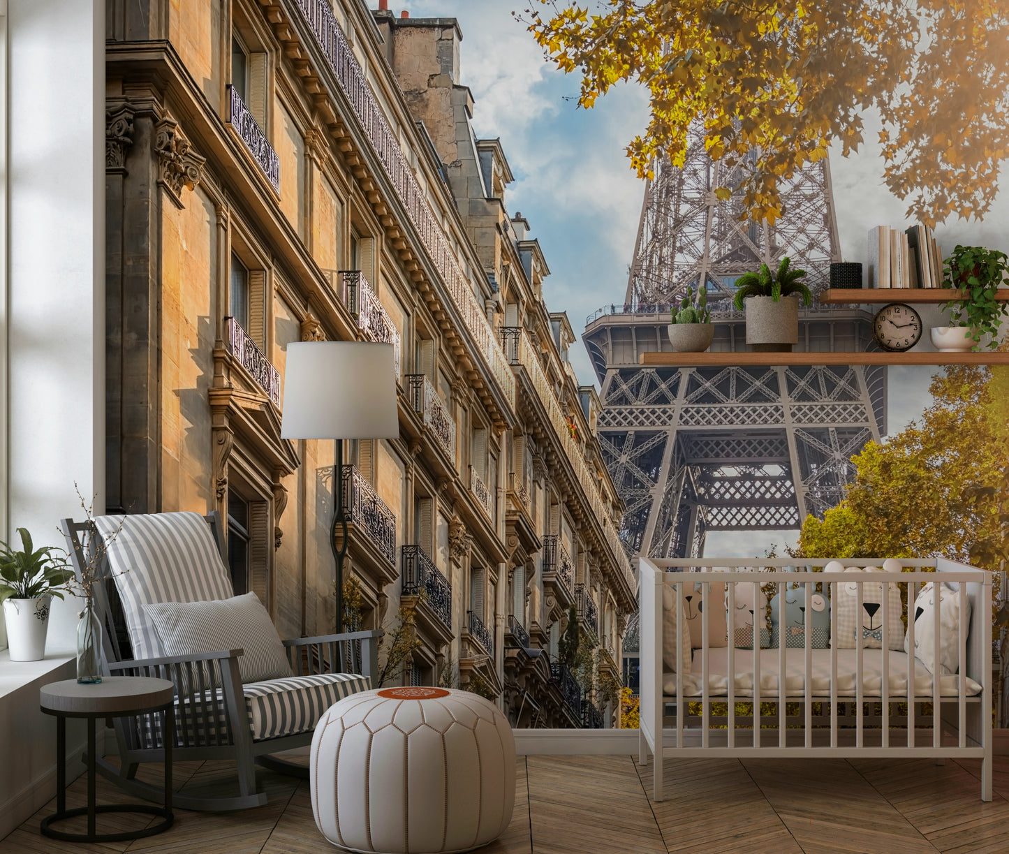 Eiffel's Golden Hour Wall Mural