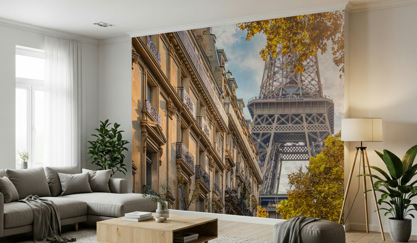 Eiffel's Golden Hour Wall Mural
