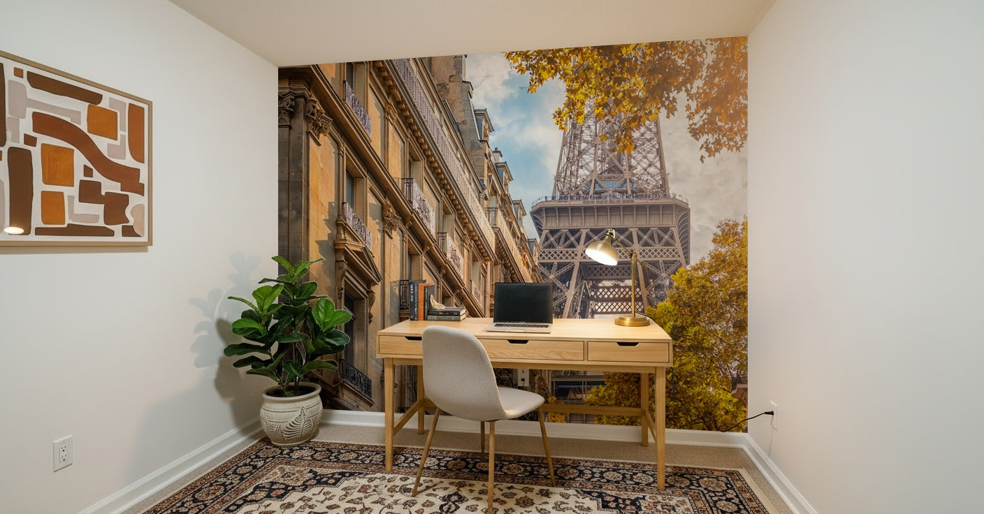 Eiffel's Golden Hour Wall Mural