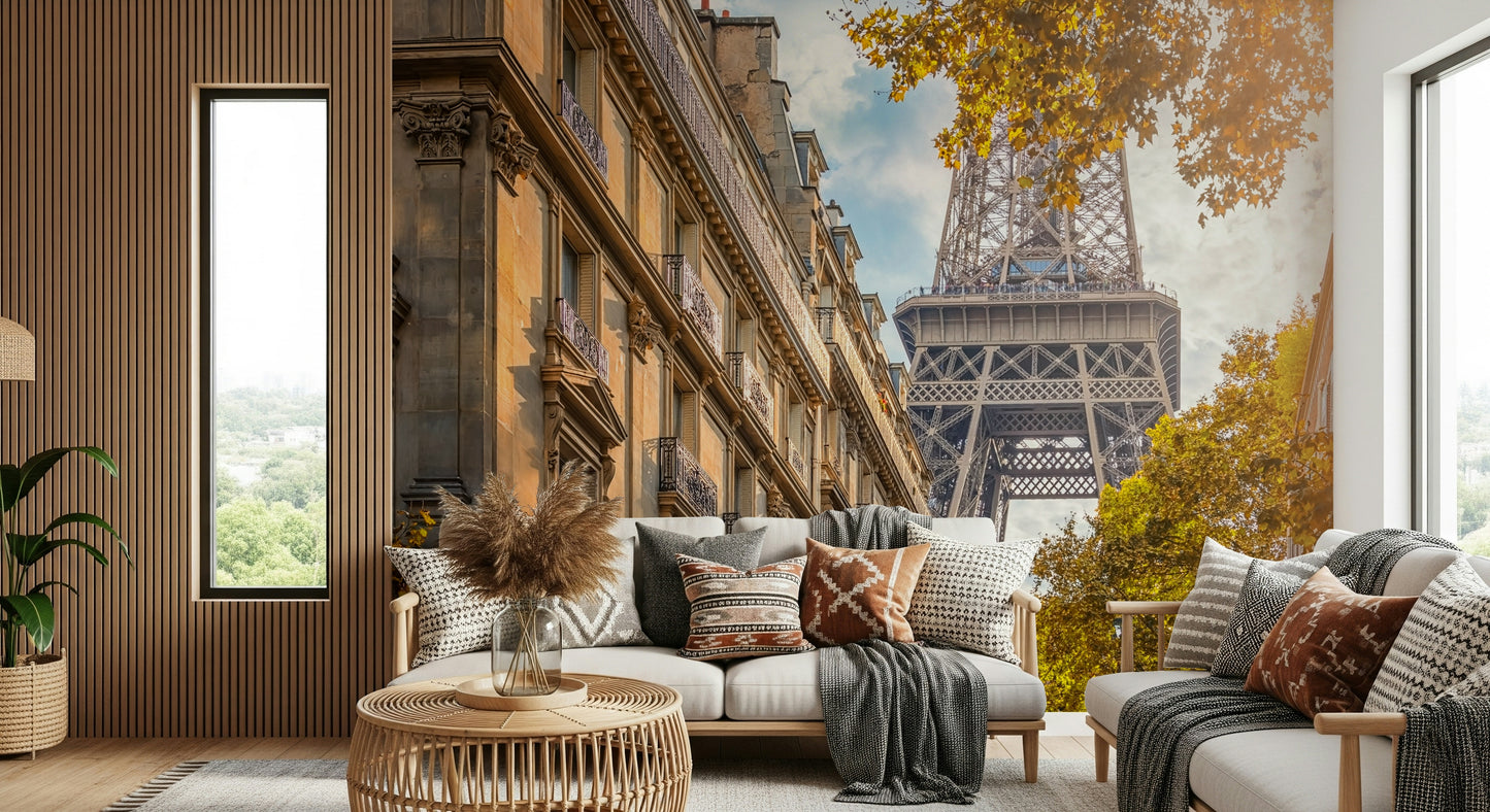 Eiffel's Golden Hour Wall Mural
