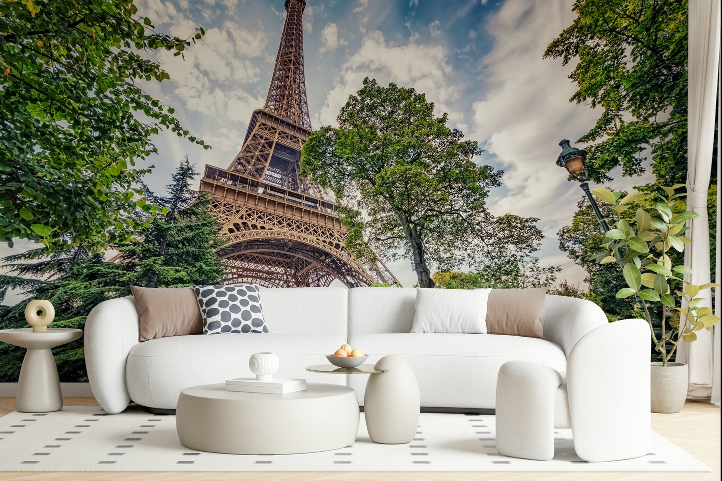 Eiffel Tower Greens Wall Mural