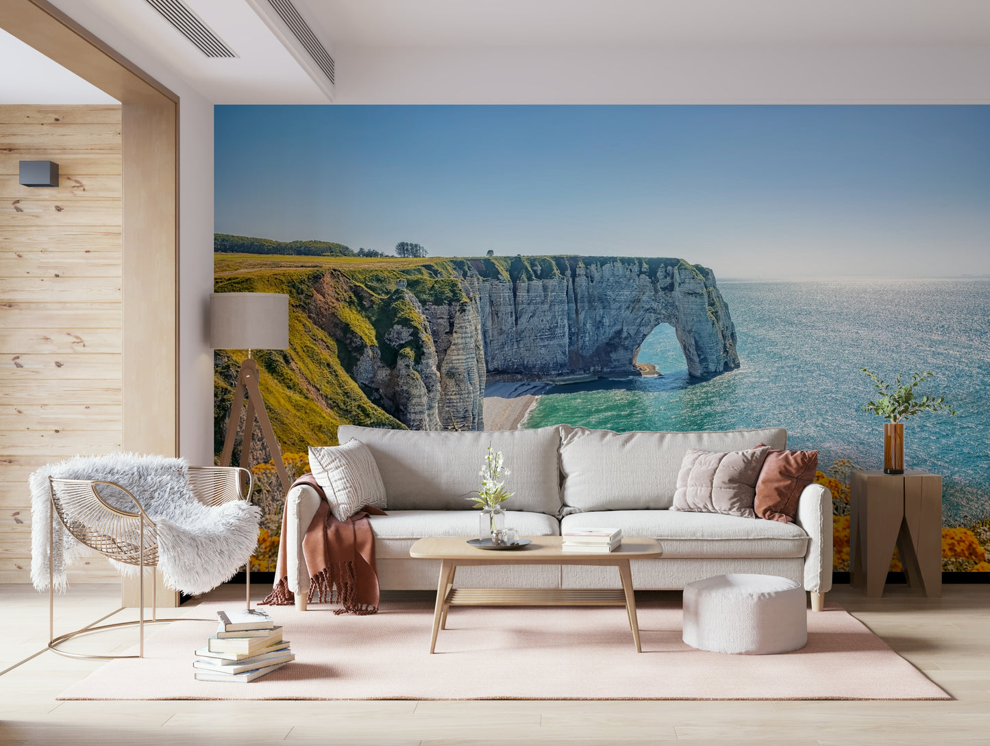 Etretat's Yellow Bloom Wall Mural