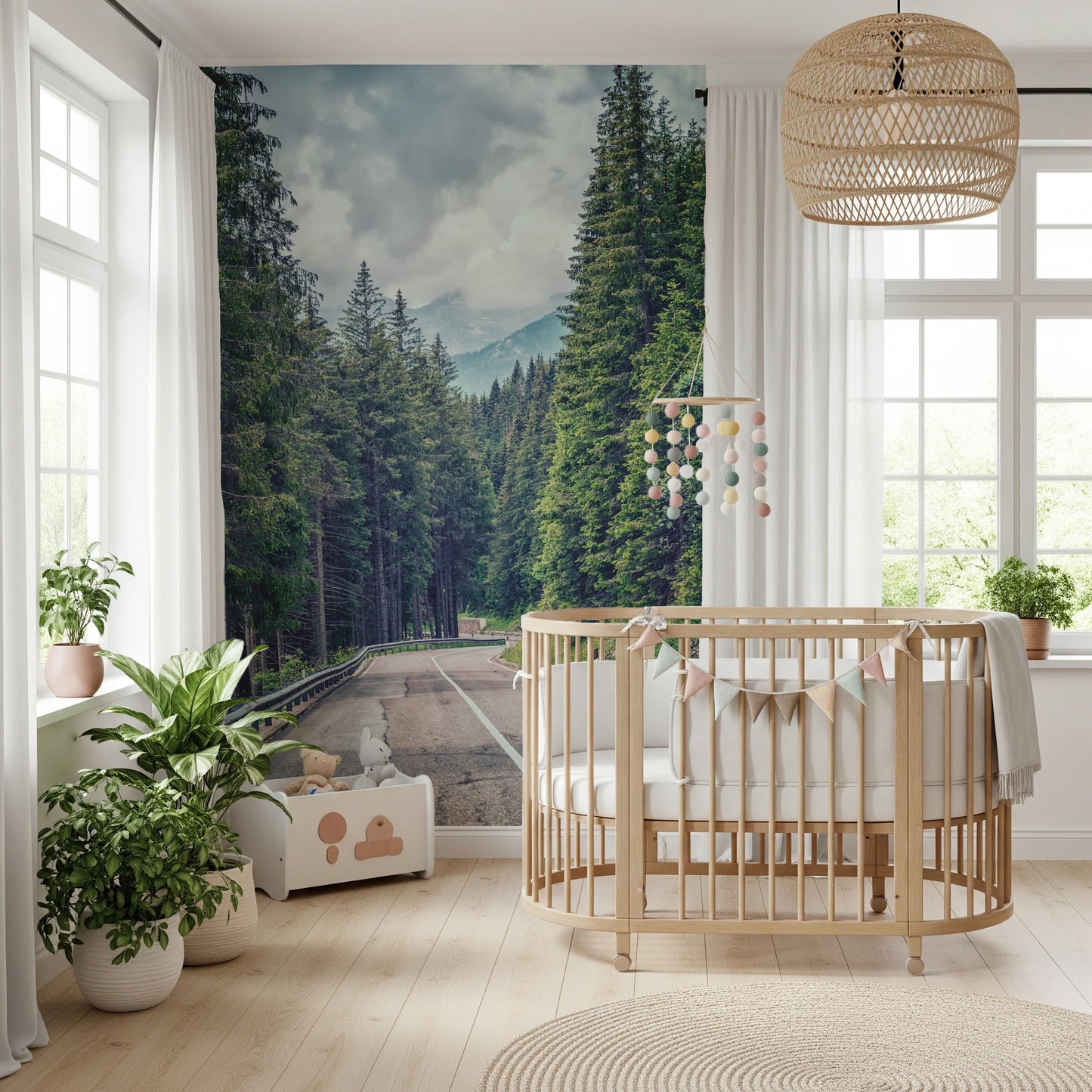 Mountain Road Vista Wall Mural