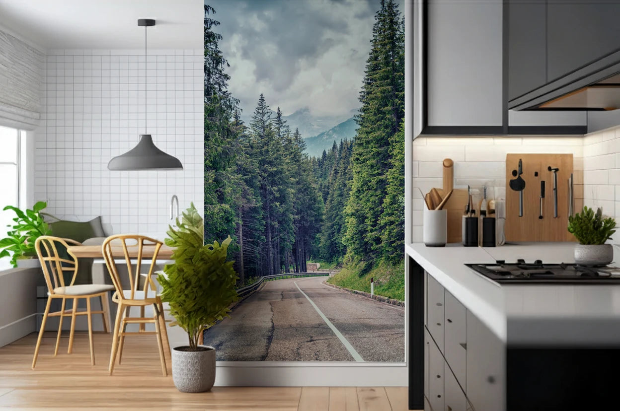Mountain Road Vista Wall Mural