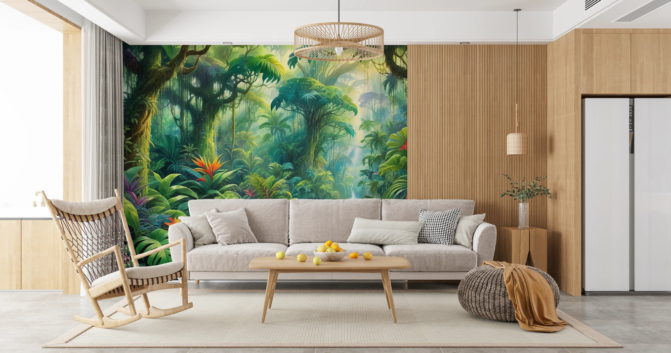 Lush Rainforest Retreat Wall Mural