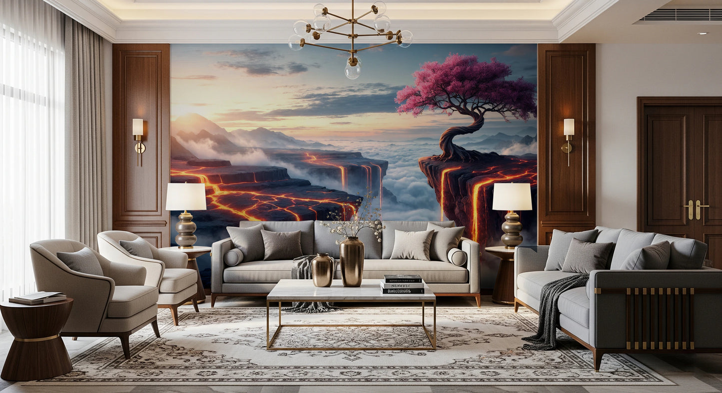 Ethereal Bloomscape Wall Mural