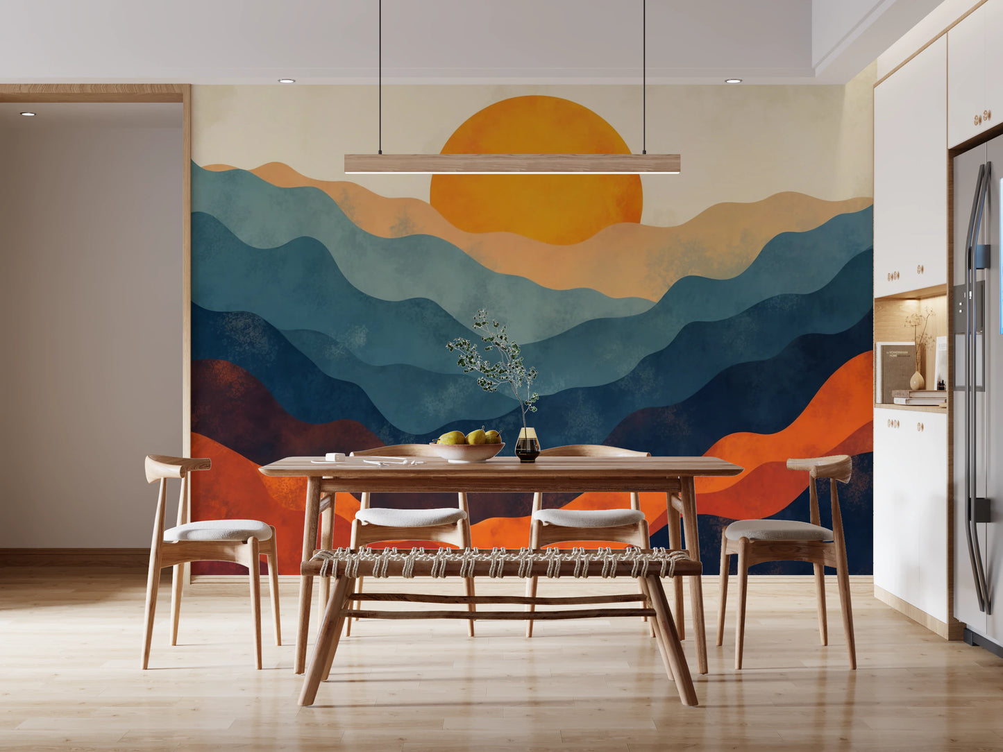 Layered Horizon Wall Mural