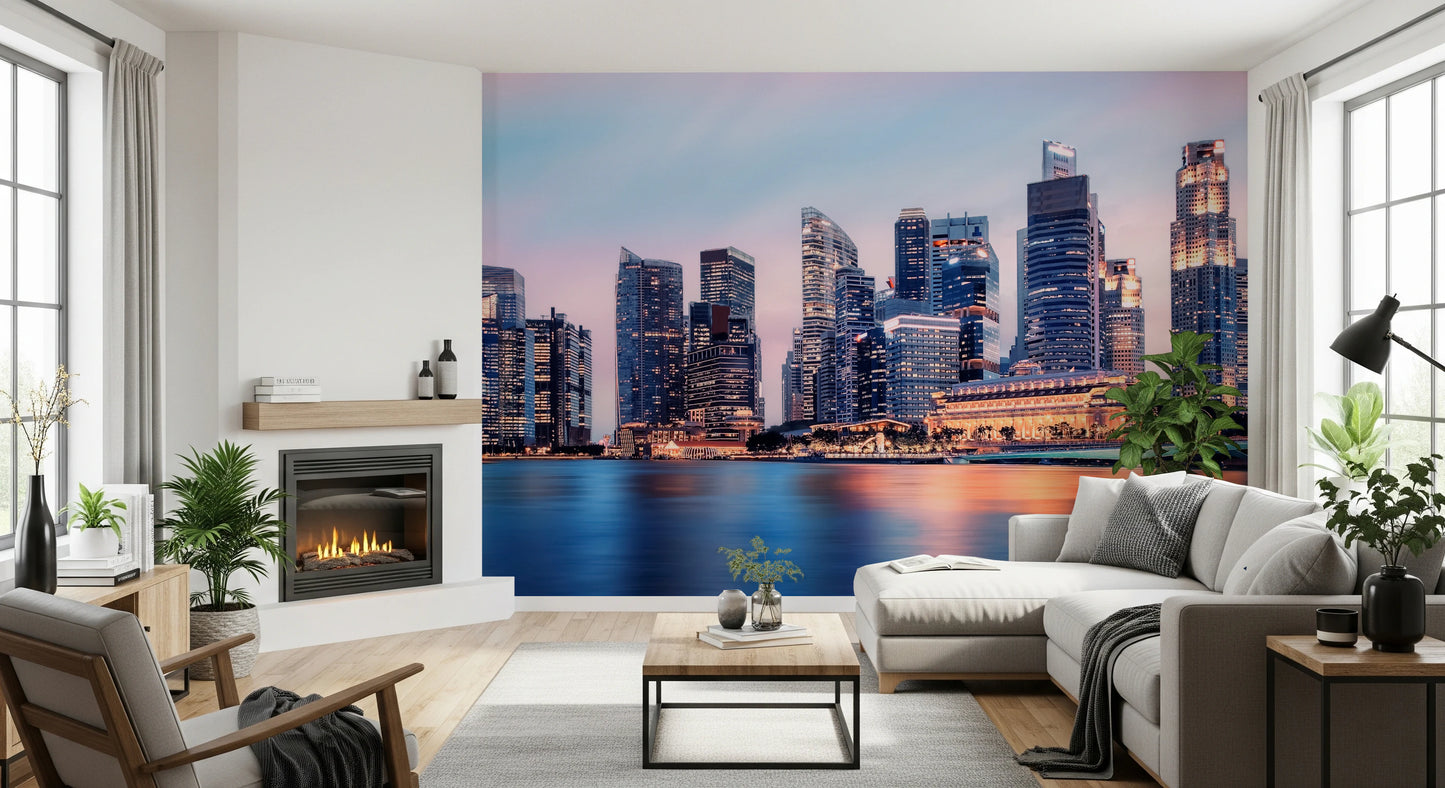 Cityscape Reflection Wall Mural