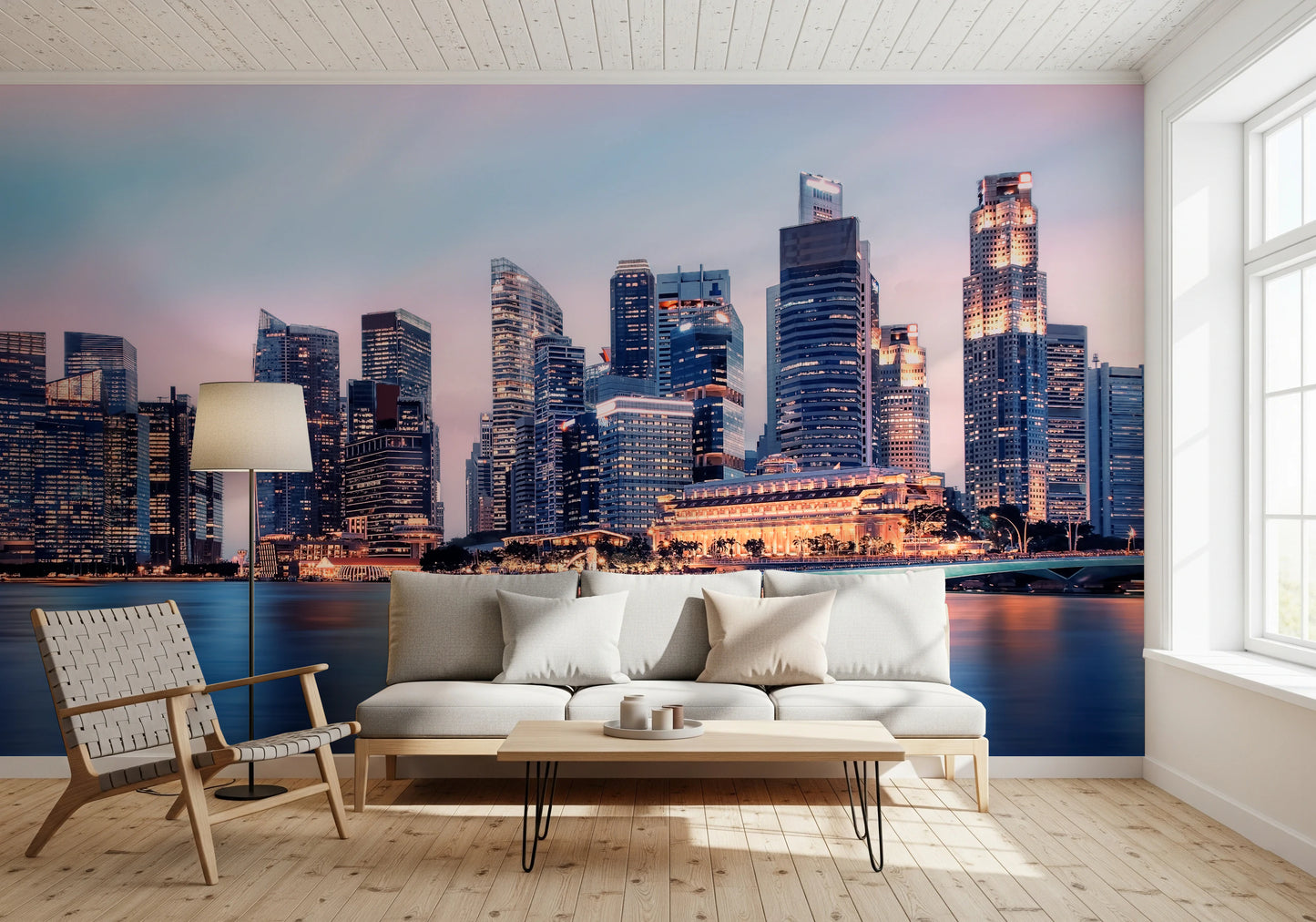 Cityscape Reflection Wall Mural
