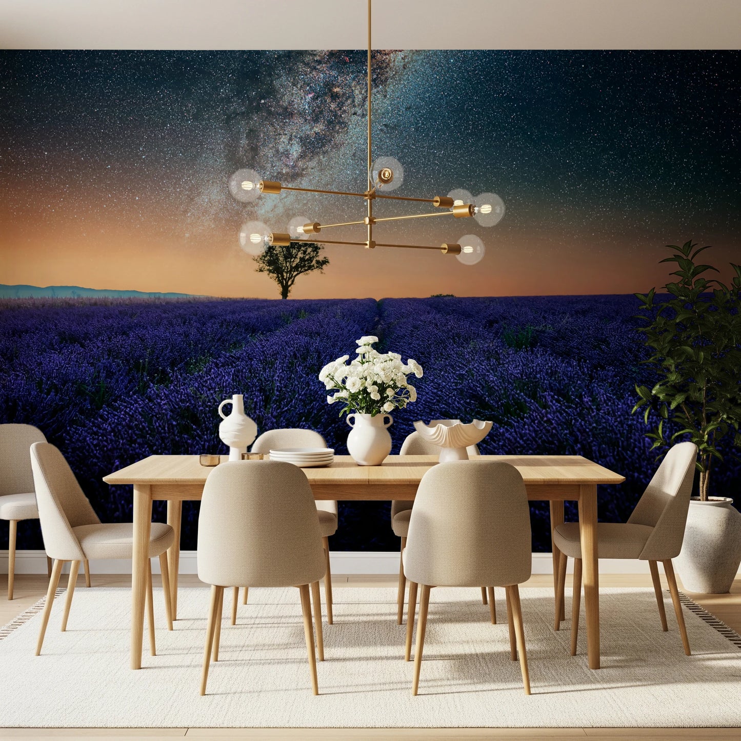 Lavender Night Wall Mural