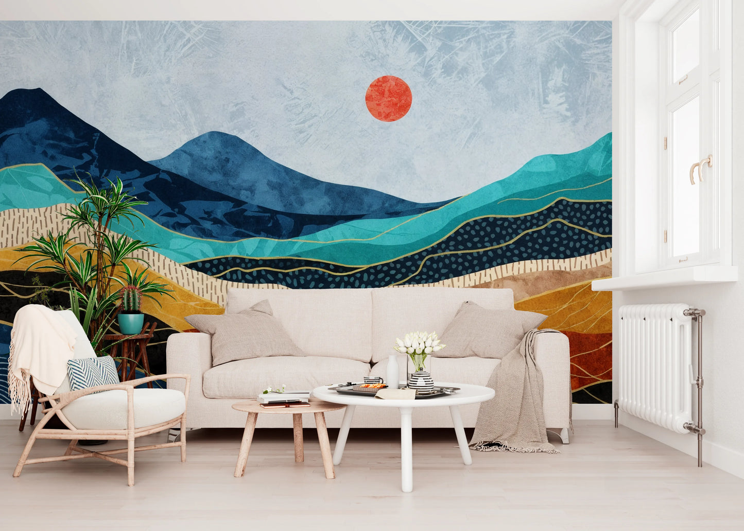 Layered Landscape Wall Mural