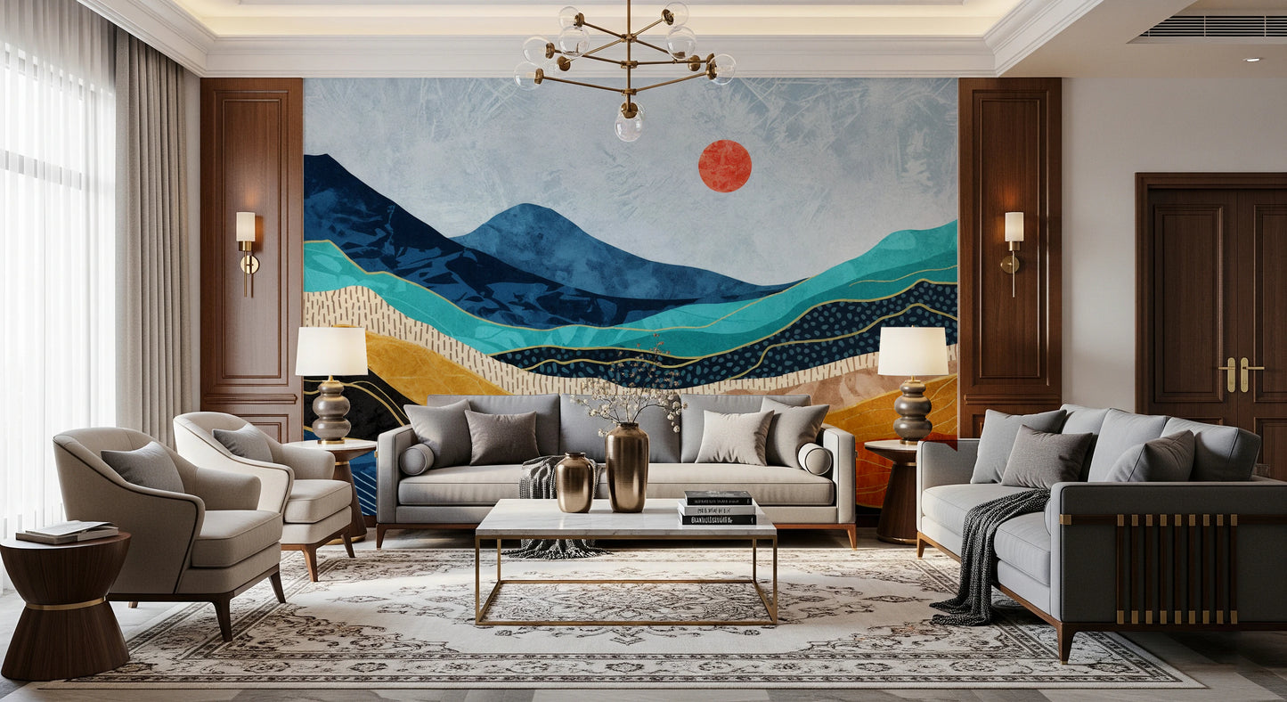 Layered Landscape Wall Mural