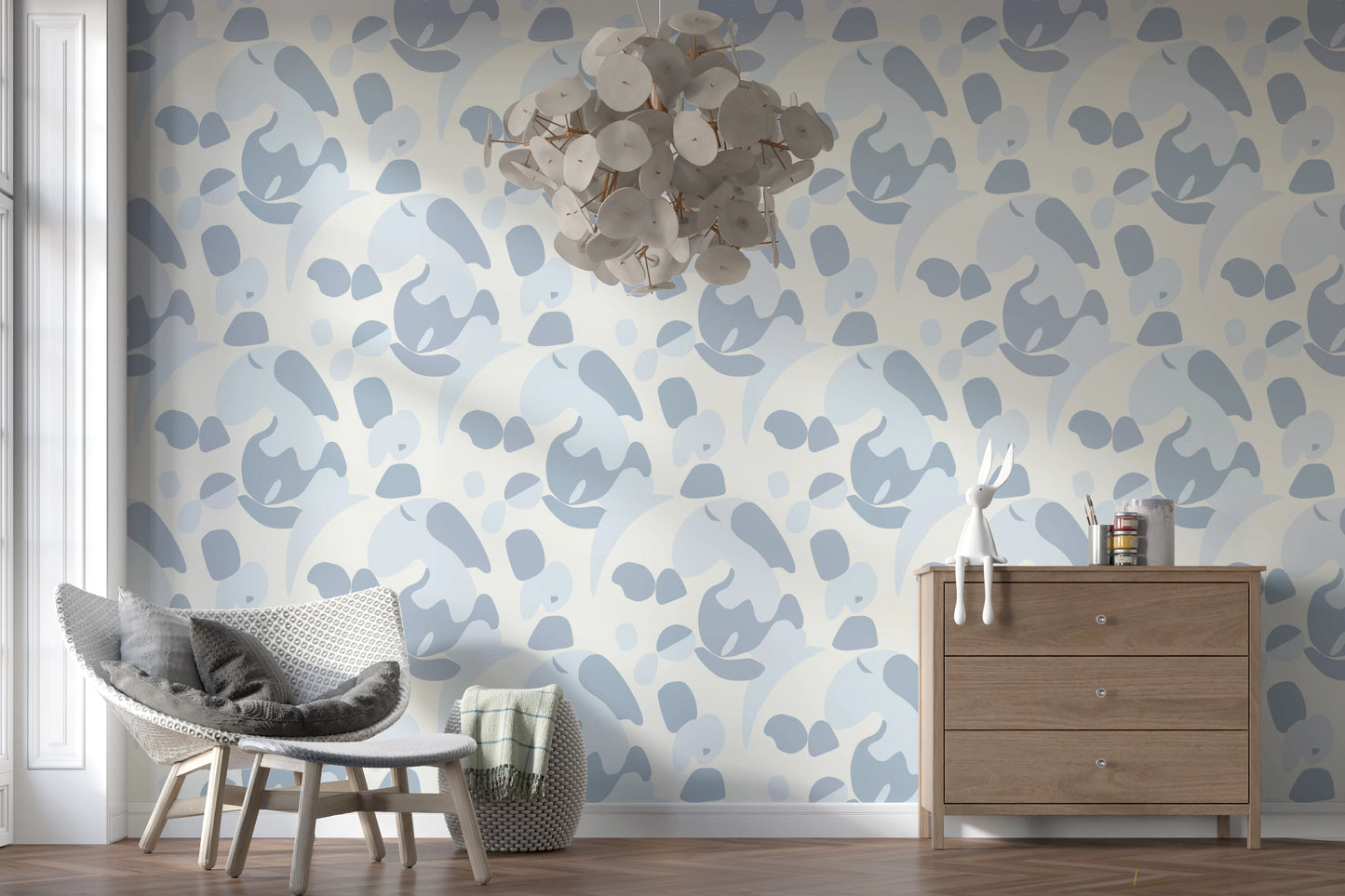 Abstract Blue Cat Wallpaper⁠