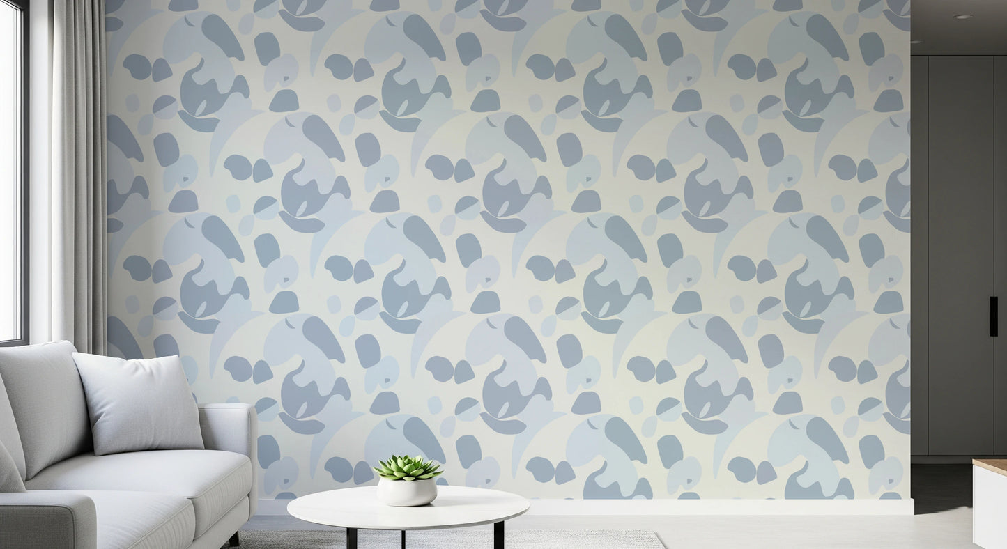 Abstract Blue Cat Wallpaper⁠