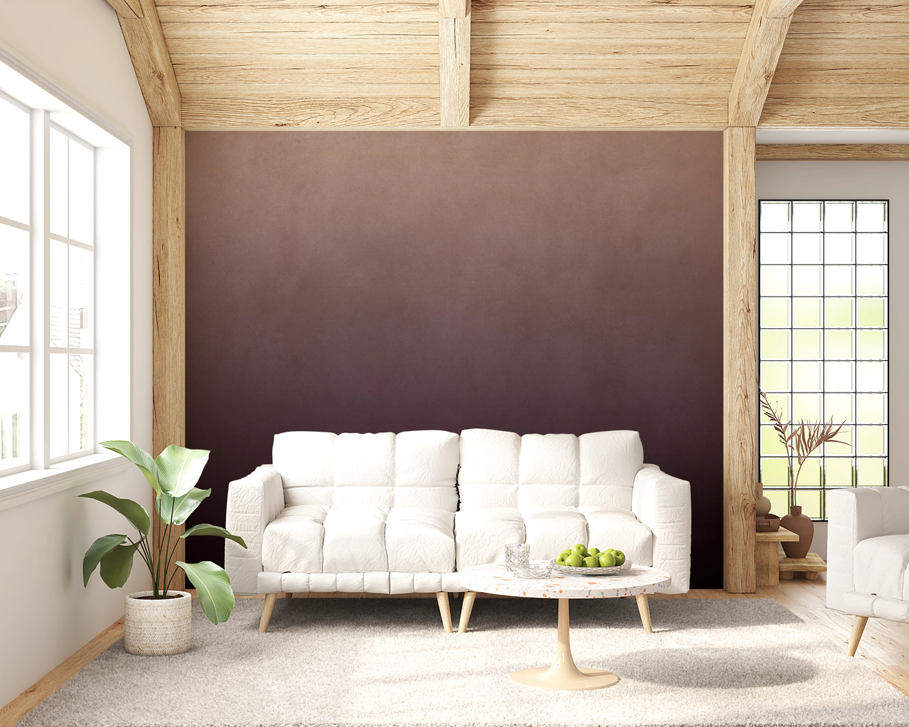 Dirty Paper -  Ombre Plum Wall Mural