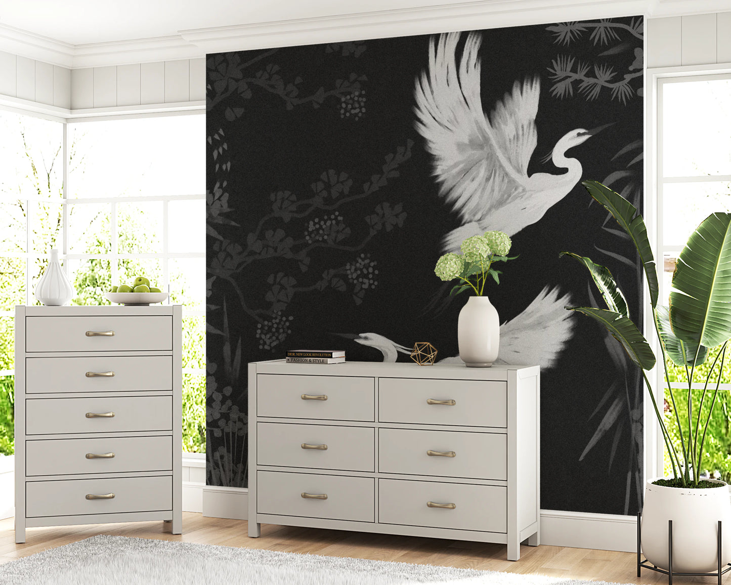 Night Heron's Grace Wall Mural